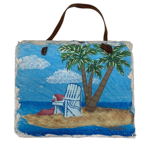 Hand painted beach scenery decorative tiles - Picture 3 of 7